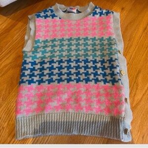 Vintage Popsicle Colorful Knit Vest girls 6